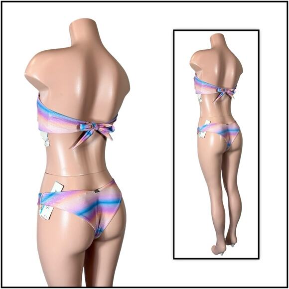 Beach Bunny  Lover Bandeau Top & Tango Bottom - Dawn Ombre $218 - Picture 5 of 12